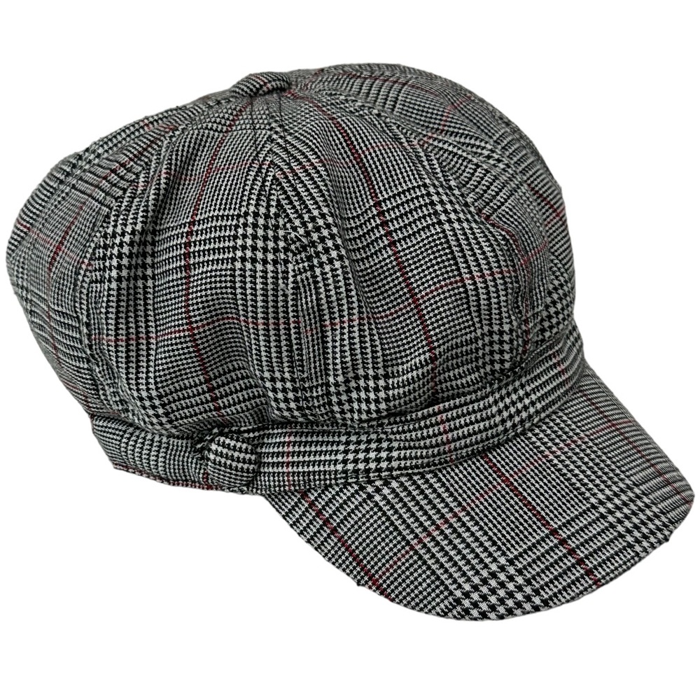 Women's England Houndstooth Beret Hats Cabbie Cap Artist Baker Baseball Cap